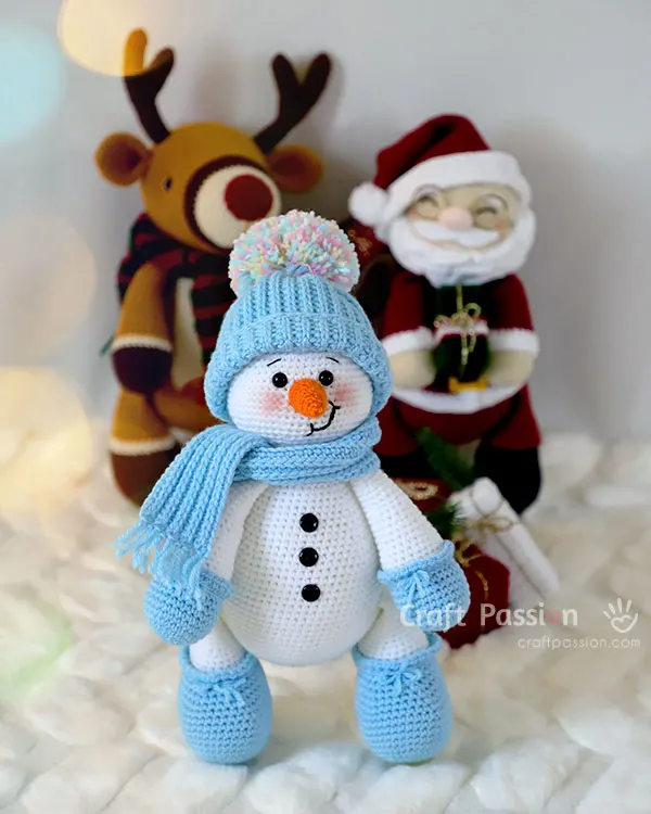 crochet christmas snowman free pattern