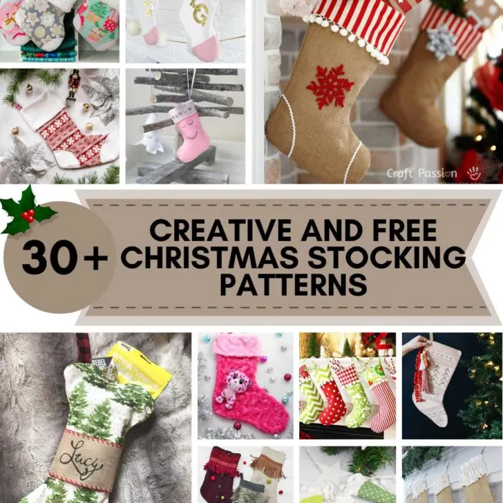 Christmas is around the corner so we prepared 30+ creative and free Christmas stocking patterns for you to choose from. Our list includes stocking templates and DIY projects.