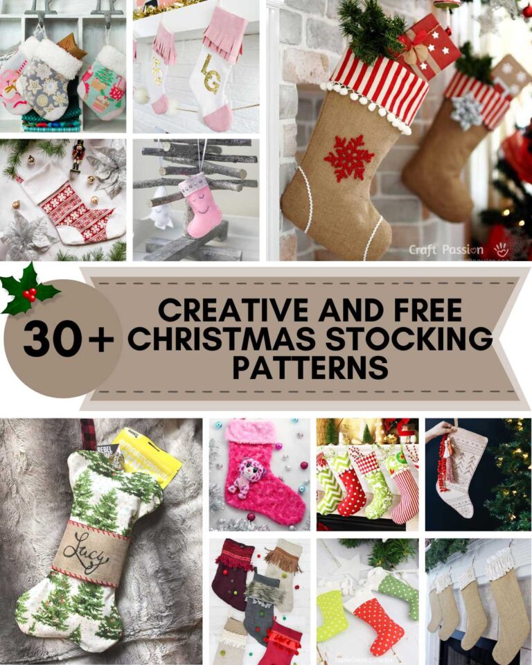 Christmas is around the corner so we prepared 30+ creative and free Christmas stocking patterns for you to choose from. Our list includes stocking templates and DIY projects.