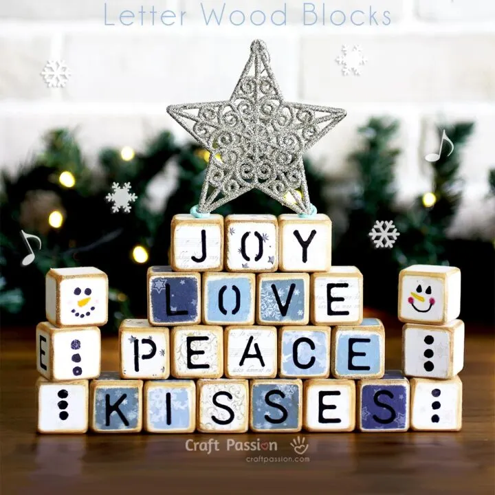 Learn how to create festive Christmas letters on wooden blocks with this easy DIY tutorial. Perfect for adding rustic charm to your holiday d&eacute;cor!
