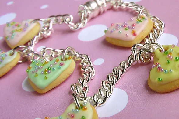 polymer clay heart cookies charm tutorial
