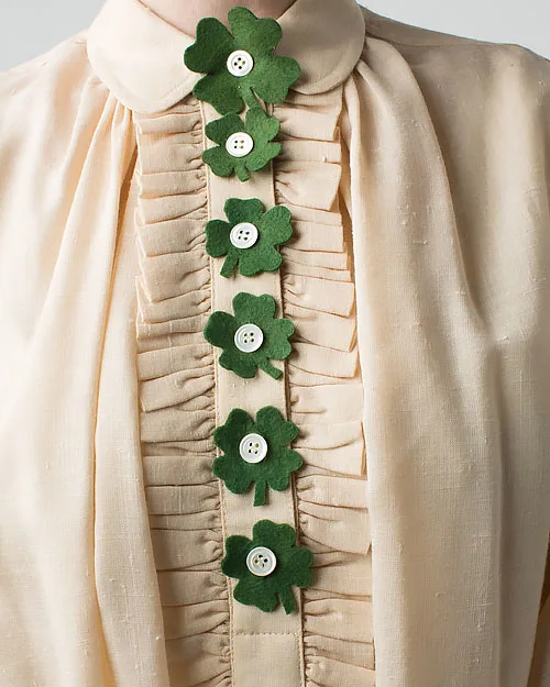 The best way to go about celebrating this holiday is by literally wearing the color green. You don&rsquo;t have to craft much; only cut out tiny cuttings of four-leaf clovers and pin them to your desired top.