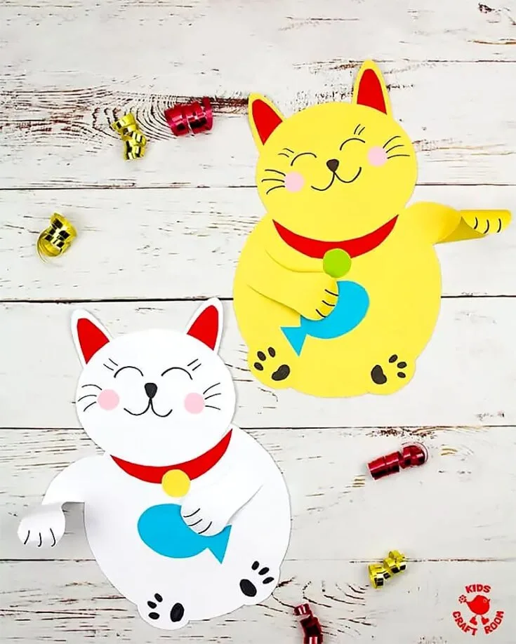 In many Chinese diners, you&rsquo;ll spot the adorable waving cat, known as the Maneki Neko, believed to bring luck and prosperity to the owner. While we can&rsquo;t make the real thing, you can create your own charming paper replica to capture its lucky spirit!