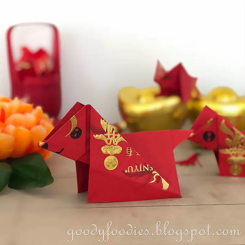 This adorable origami dog is another Chinese New Year craft made from red envelopes, adding a festive touch to your celebrations! It&rsquo;s a simple and fun activity that&rsquo;s great for kids and adults alike!