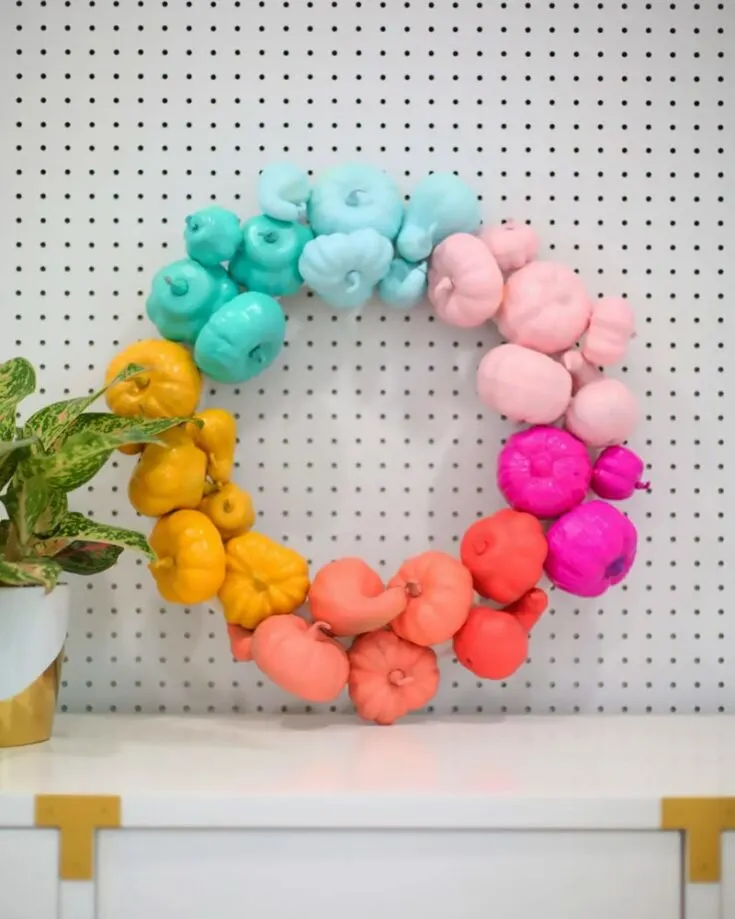 Besides being spooky, try making this colorful DIY Halloween Wreath to lighten and brighten the mood. After making these, we guarantee your house will be filled with brightness and joy. Embrace the colors of fall with this craft!