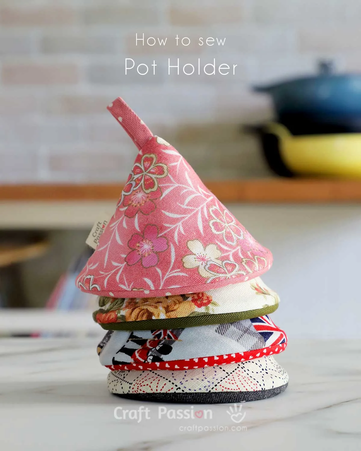 sew cone shaped pot holder