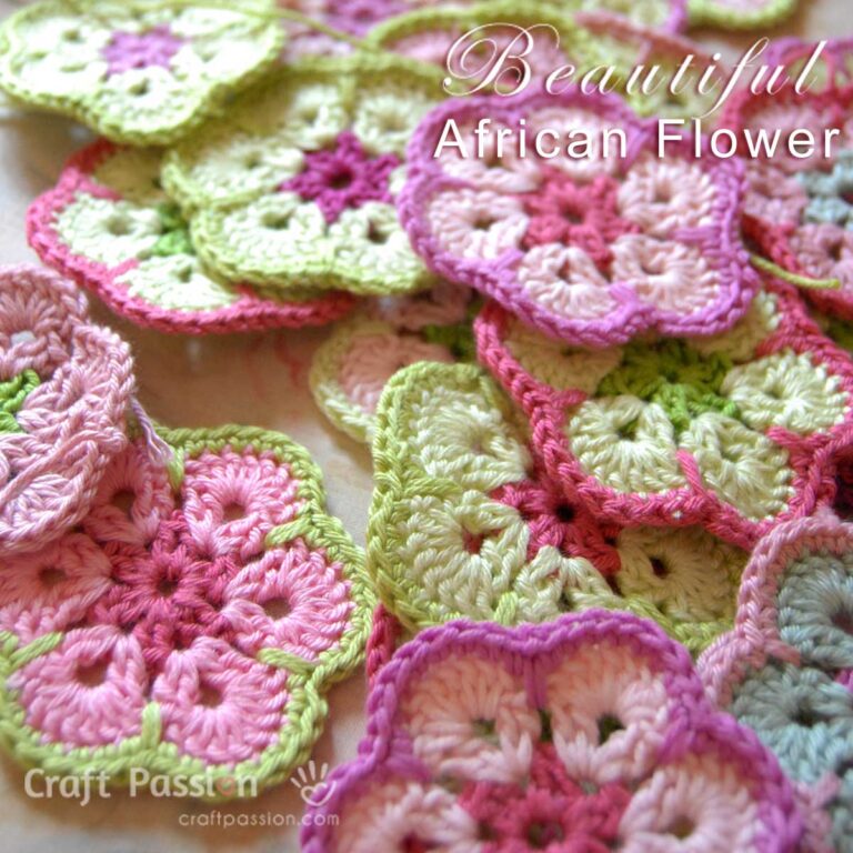 crochet african flower