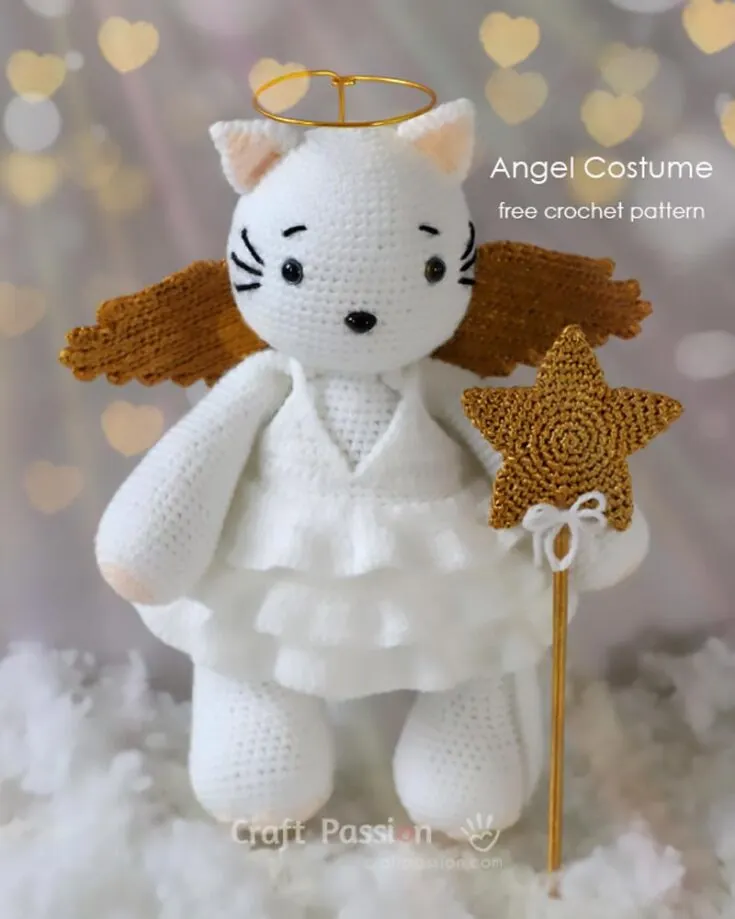 If you enjoy crocheting, try making this angel amigurumi costume for your dollies. Embrace the light side this Halloween with this adorable Halloween prop that will surely embrace the holiday spirit! Since this is only the tutorial for the costume, you can also make the Crochet Dolly here!