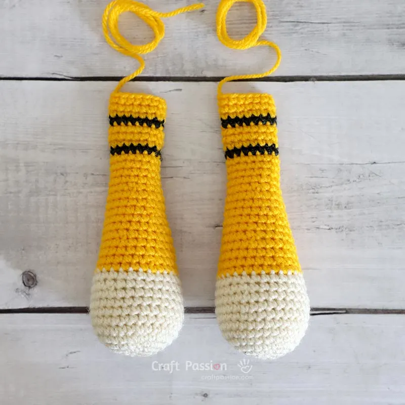 crochet tiger's arms