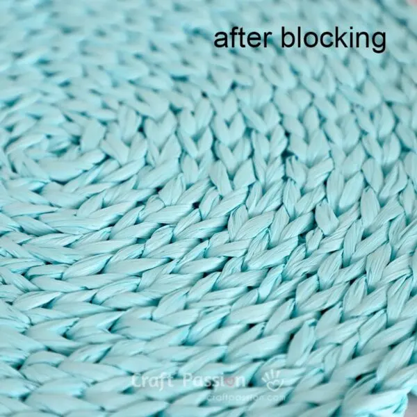 he base will be flatten after pressing with warm iron to block it.