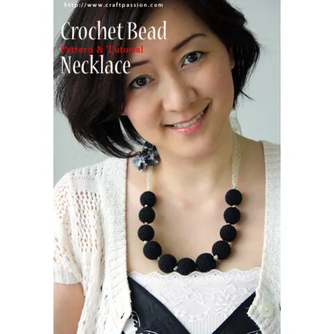 crochet bead necklace