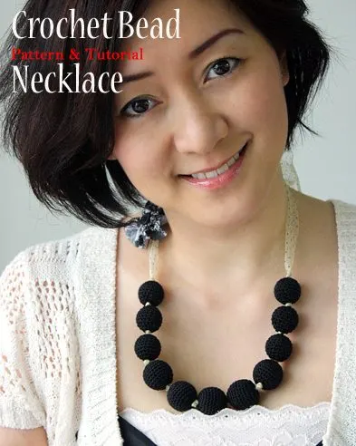 crochet bead necklace