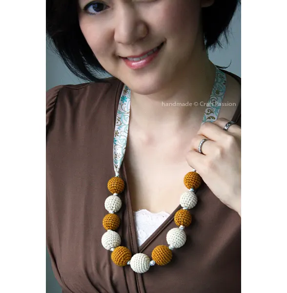 crochet bead necklace