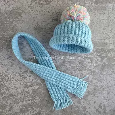 crochet hat scarf set free pattern