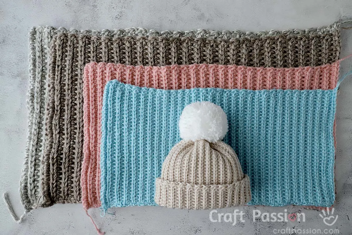 learn how to use a single crochet pattern to make crochet beanie in various sizes.