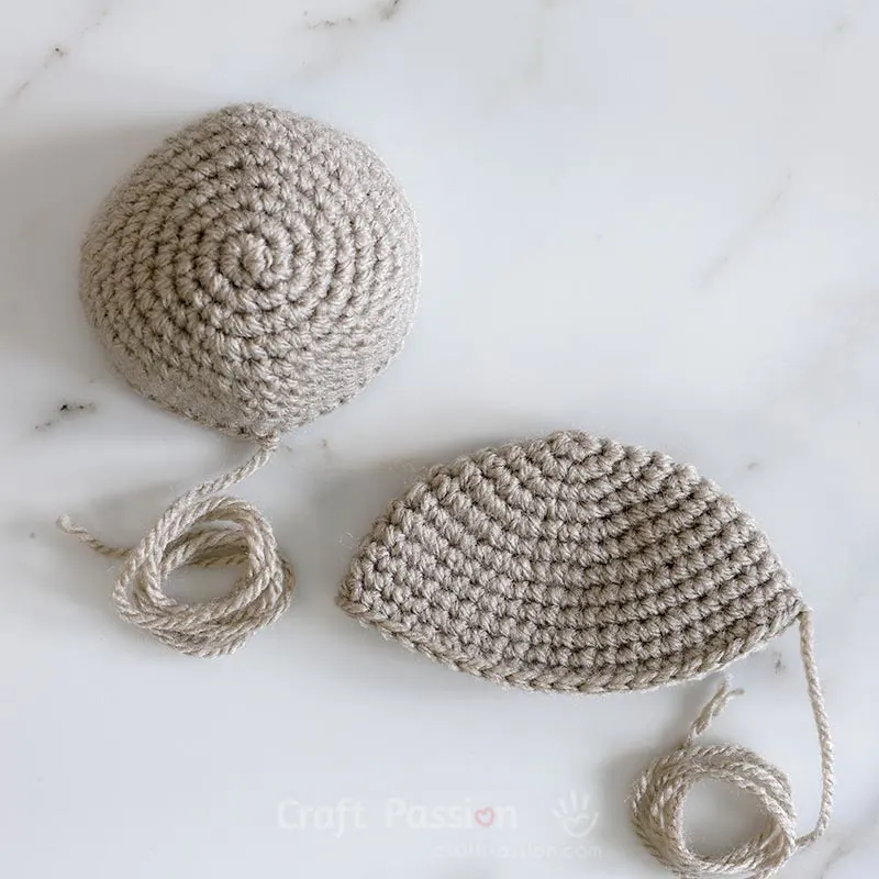 crochet ears for teddy bear