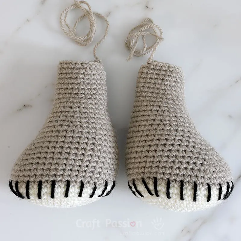 crochet legs for teddy bear