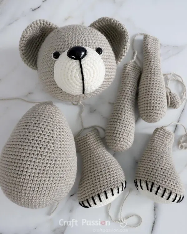 how to crochet teddy bear with free pattern from craftpassion.com