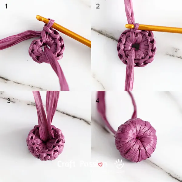 crochet button