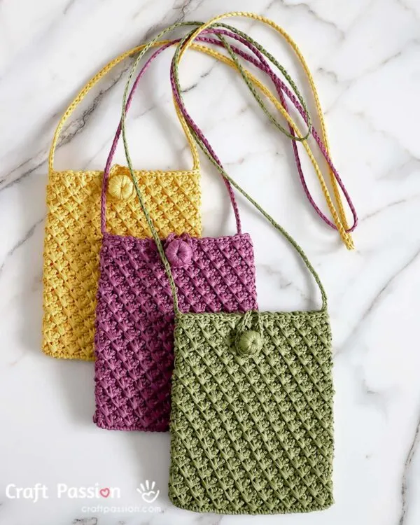 free crochet pattern to make cable waistcoat stitch crochet pouch