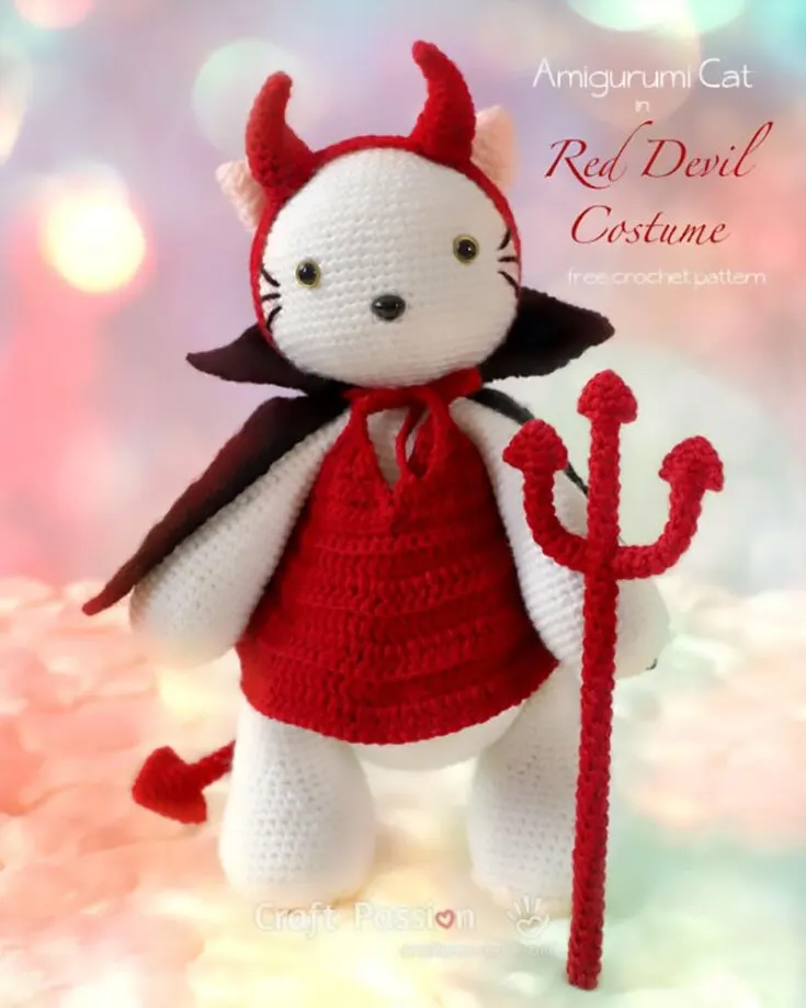 What is an angel without a devilish counterpart? Pair your amigurumi angel dolly with this devil costume that adds such a beautiful touch to your home. Learn how to make it in the detailed tutorial by clicking the link below!