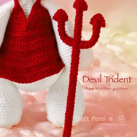 crochet devil trident