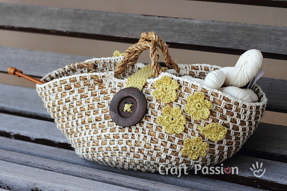 crochet flower basket 1 crochet floral picnic basket