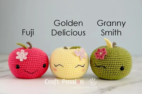 cute crochet apple amigurumi pattern