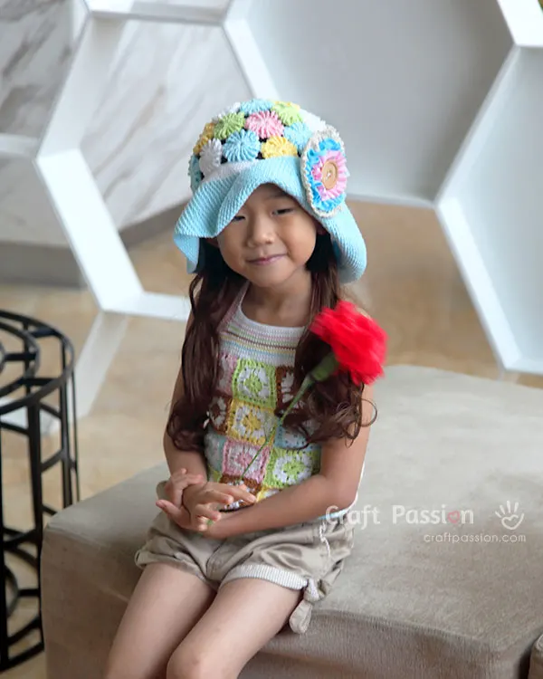 crochet girl hat