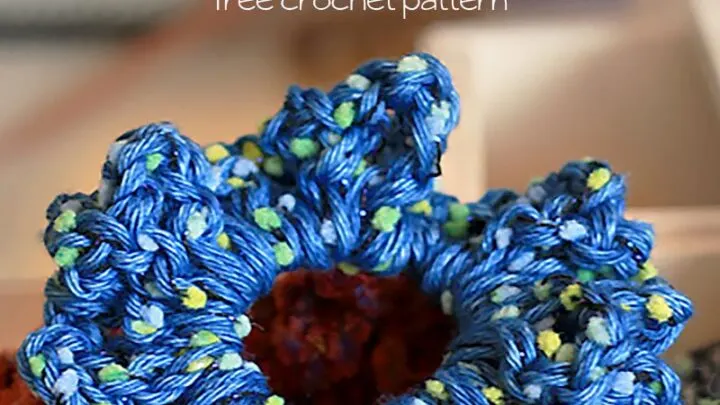 This free crochet scrunchie pattern is perfect for easy and simple DIY hair scrunchies. Quick to complete and it makes a great gifts for girls with long hair.