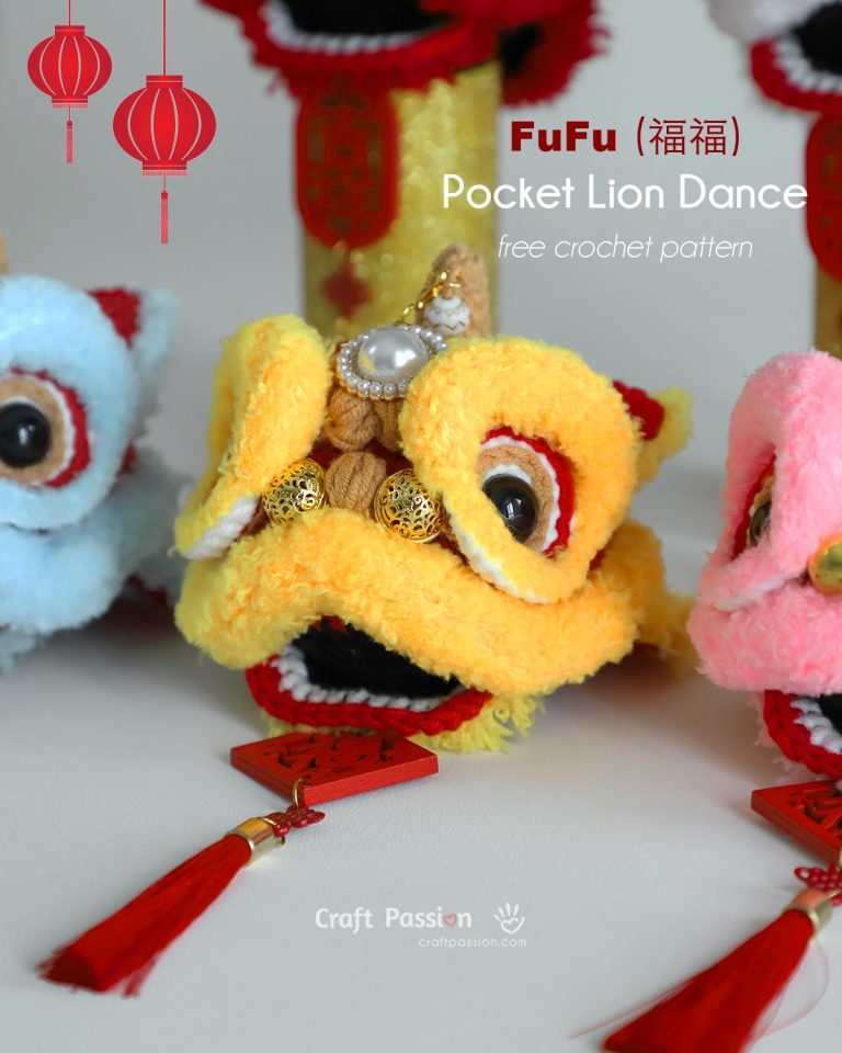 Crochet lion keychain pattern – pocket lion dance amigurumi charm Crochet a festive crochet lion keychain pattern with this free FuFu Pocket Lion Dance amigurumi tutorial. Learn how to make a cute Chinese lion charm for keychains, bag charms, or Lunar New Year decorations.