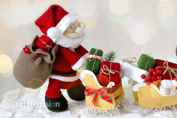 crochet pattern santa sleigh