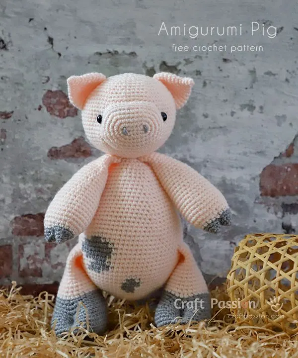 amigurumi crochet pig pattern