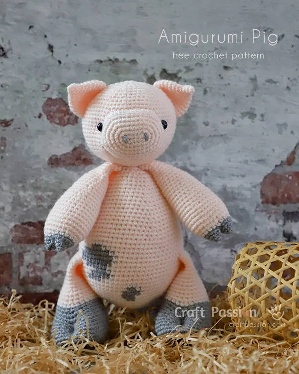 crochet pig amigurumi pattern