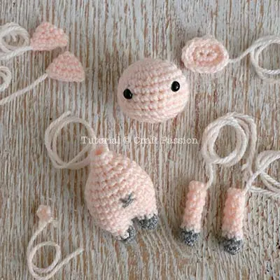 how to crochet piglet