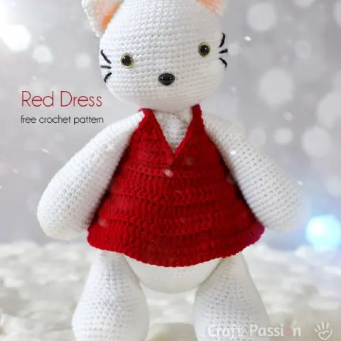crochet dress for doll