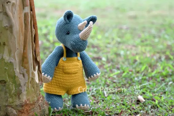 crochet rhino doll