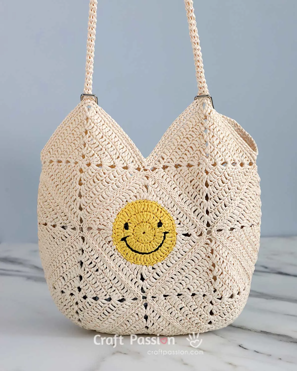 crochet shoulder strap bag