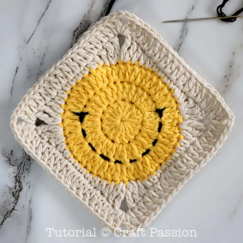 sew smiley face pattern