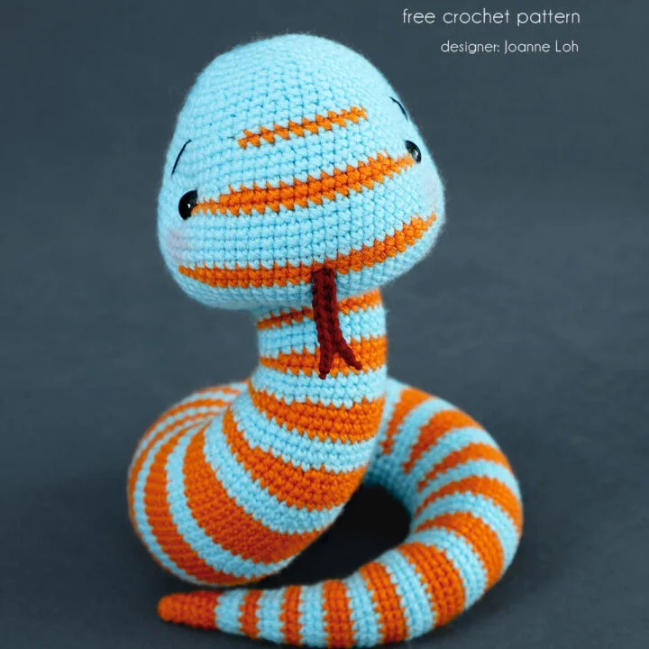 learn how to make Suki, the amigurumi snake, with this free crochet snake pattern.