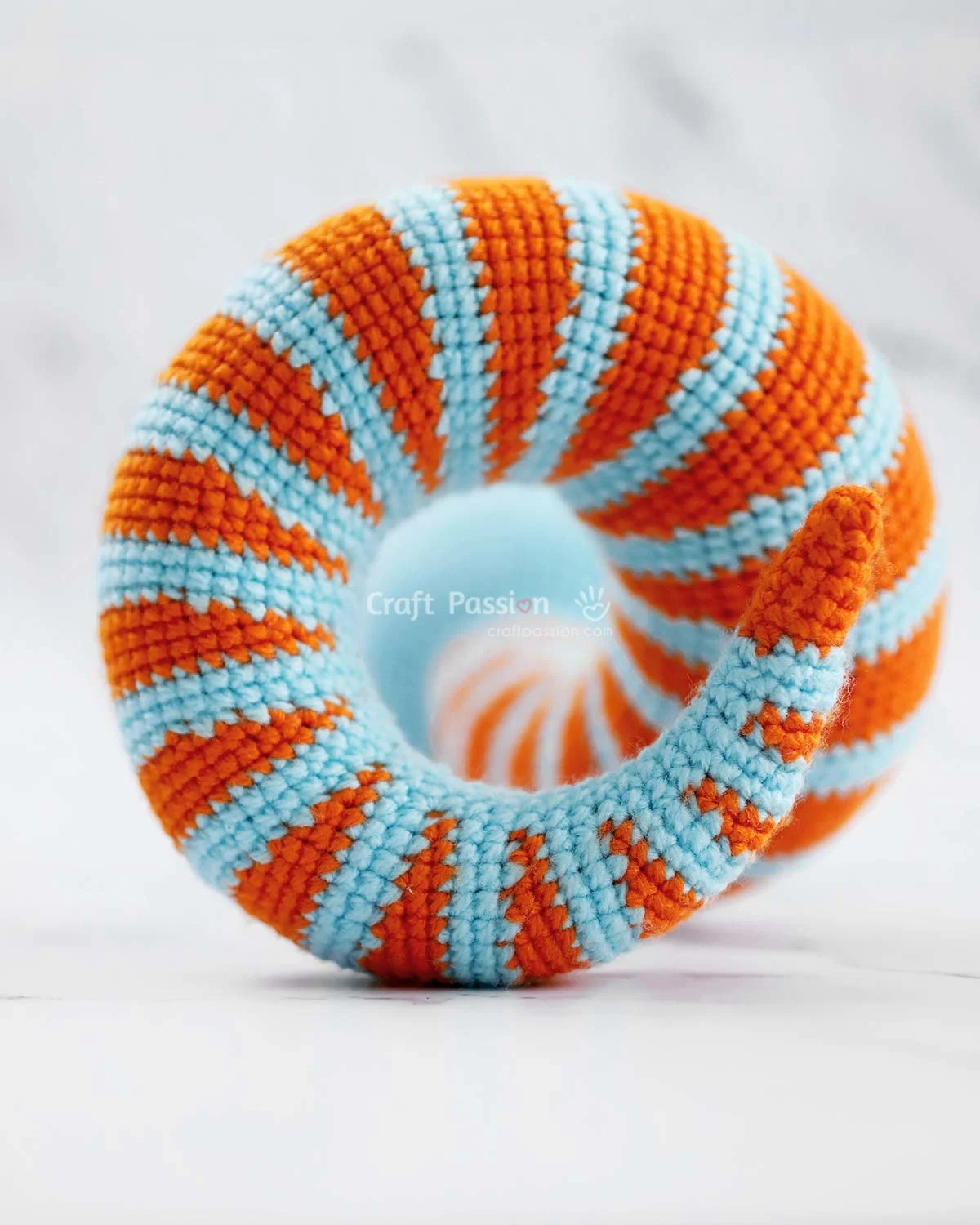Crochet snake tail using short row method. This technique helps the tail curl naturally without needing wire or stuffing adjustments.