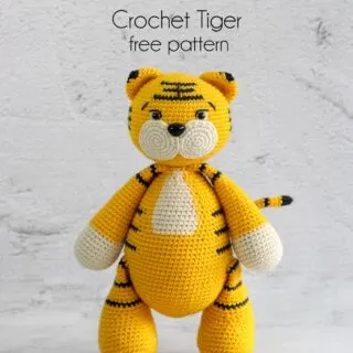 Timoe is a crochet stuffed animal that measures about 12.5" tall when standing. Just like the rest of the animal patterns in ZooVenture, Timoe is made in a huggable size, making it a perfect gift, especially for kids.