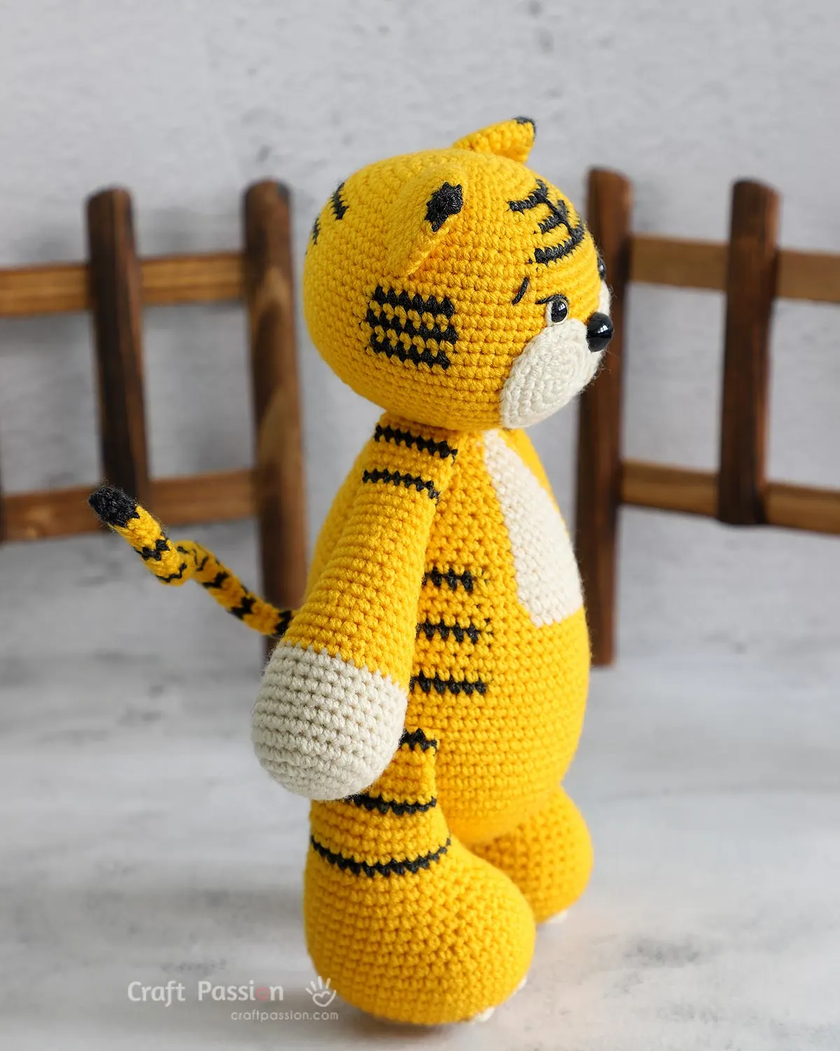 Timoe is a crochet stuffed animal that measures about 12.5" tall when standing. Just like the rest of the animal patterns in ZooVenture, Timoe is made in a huggable size, making it a perfect gift, especially for kids.