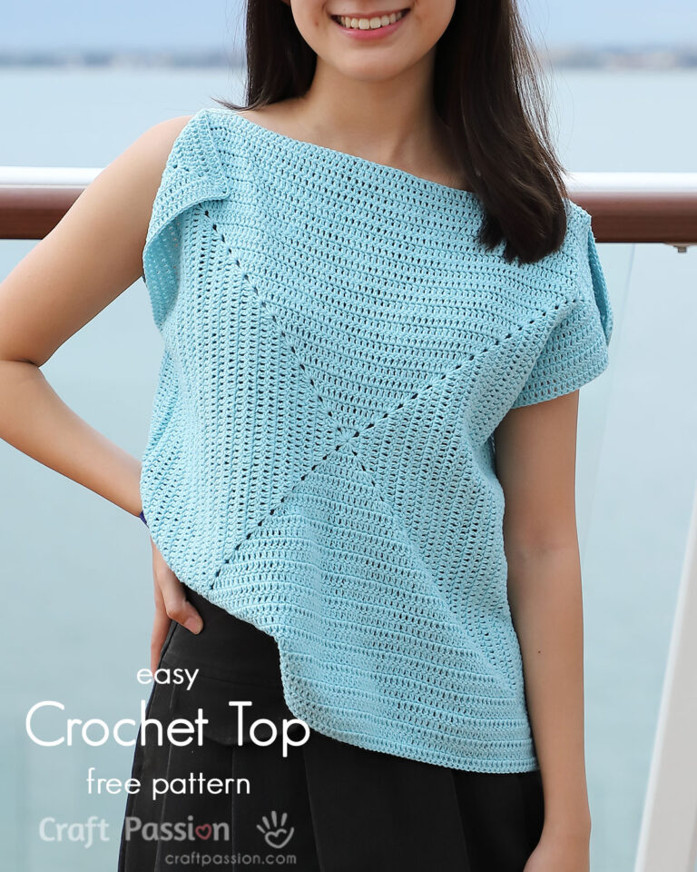 easy crochet top patterns using simple solid granny squares, perfect beginners crochet project