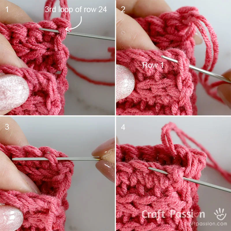 how to crochet tulip step 2.1