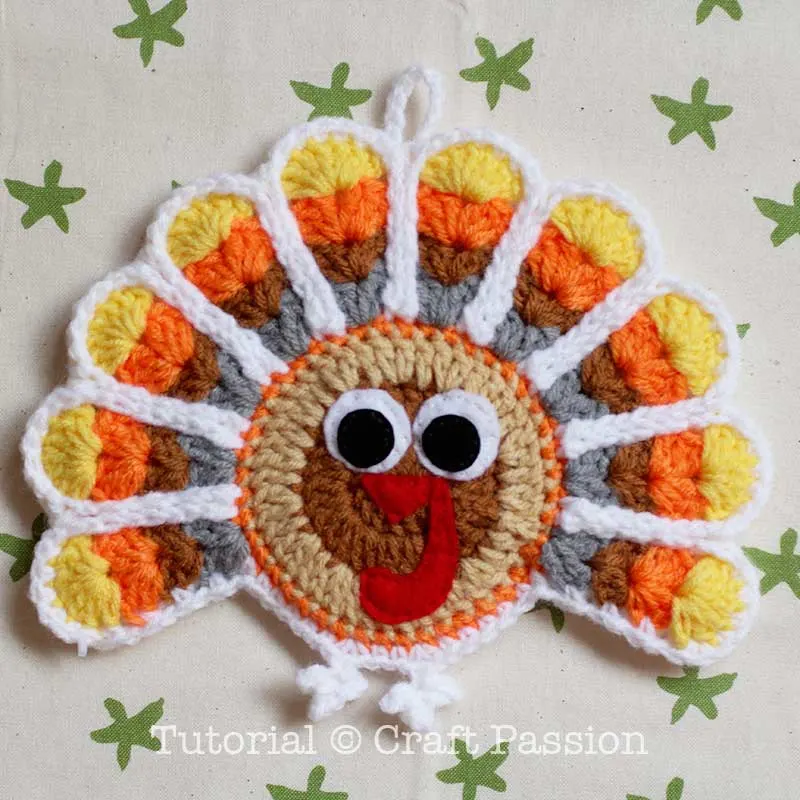 turkey crochet applique