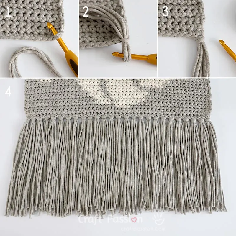 how to add fringes to a wall hanging