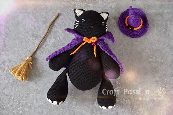 halloween cat witch crochet pattern