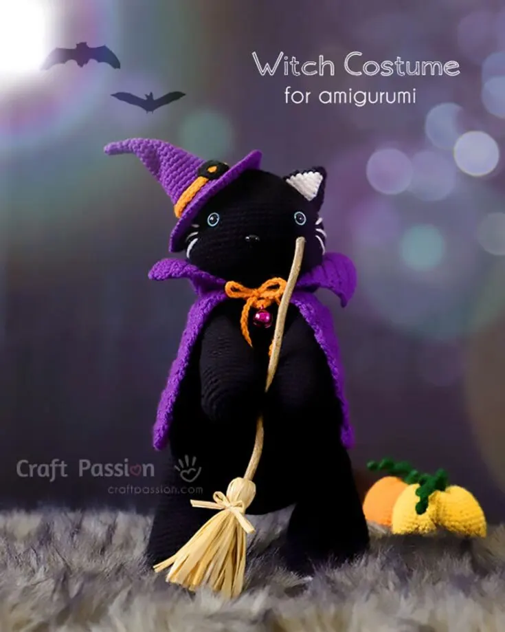 Why not make it a trio by crocheting this Witch dolly? Time to grab those crochet hooks and enchant some spooky fun this Halloween! Weave together your Halloween prop to add a magical aura to your home! Don't forget to add a broomstick to complete the look.