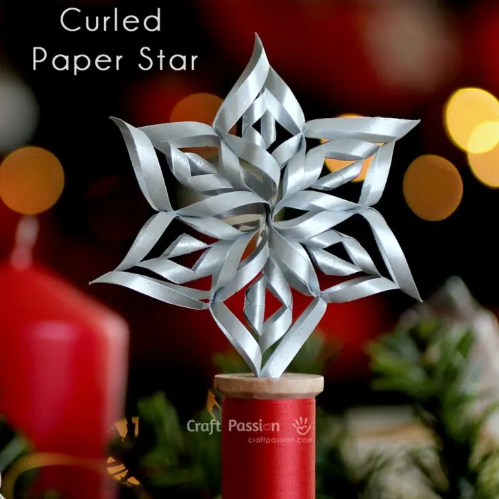 Make a quick and super easy curled paper star! Customize it with 5, 6, 7, or 8 points—it’s all up to you!